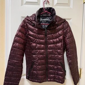 Calvin Klein Women's Deep Plum Puffer Jacket